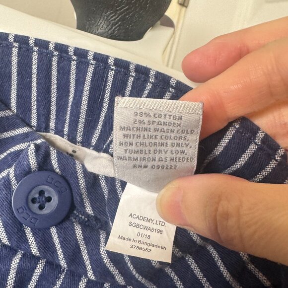 Blue and White Stripe BCG Shorts, Size 16 - Picture 4 of 10